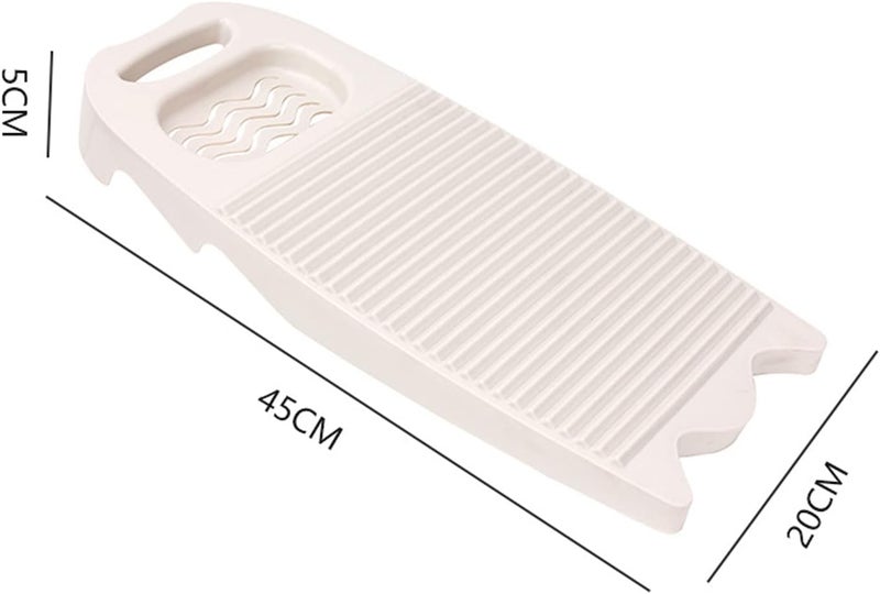 Cansybil Non-Slip Laundry Washing Board, Household Washboard, Hand Wash Board, Manual Wash Clothes Laundry Pad Scrubbing Board for Household(15.7x8.07x1.06inches) (A-White) - Image 2